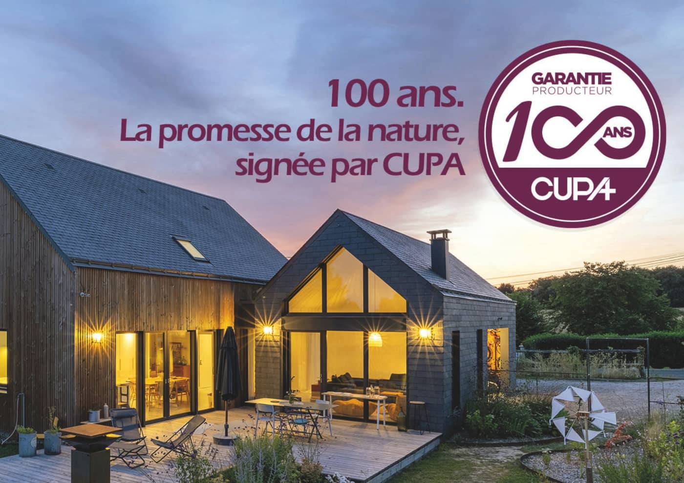 CUPA Pizarras porte sa garantie producteur à 100 ans 